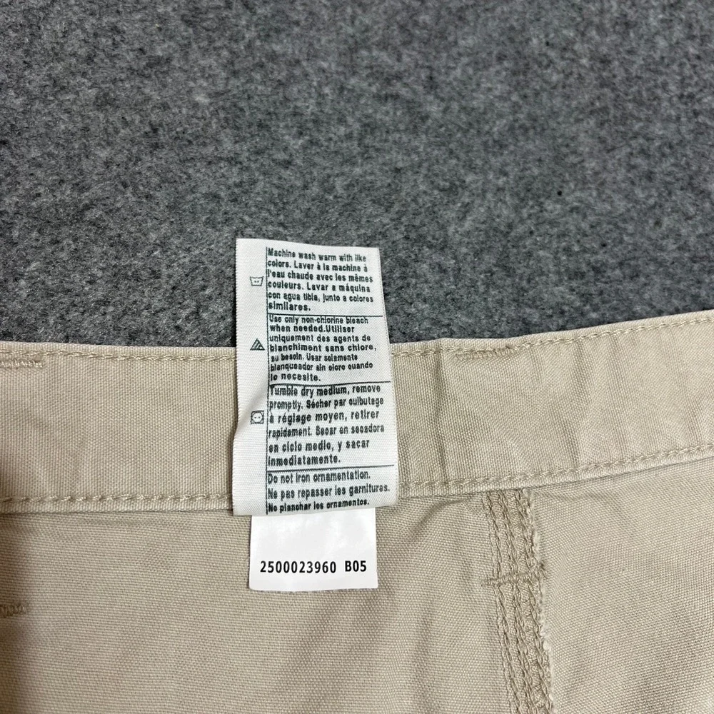 Carhartt B147 Loose Fit Canvas Carpenter Shorts Tan Khaki Men's Size 36 Workwear